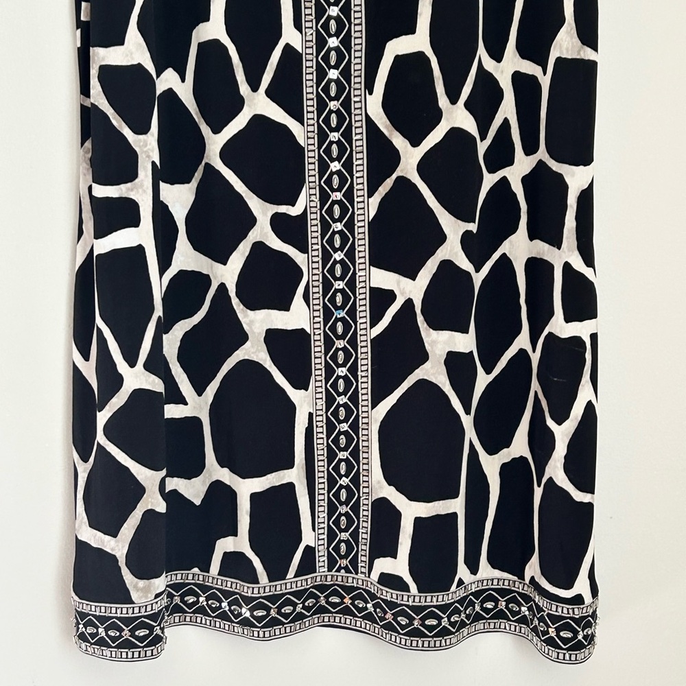 Alfani XL Black & Ivory Sleeveless Shift Dress - Picture 4 of 7